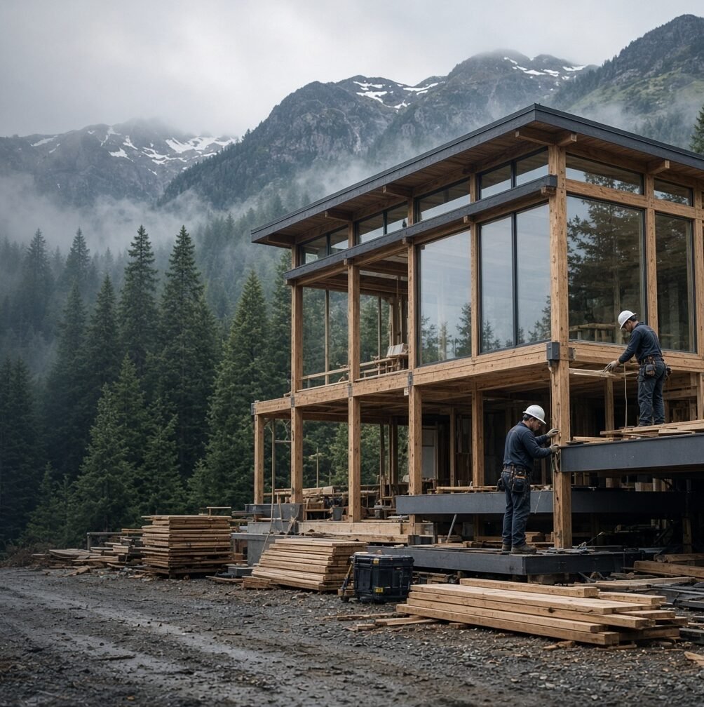 Kitchen mid-renovation in a Squamish home