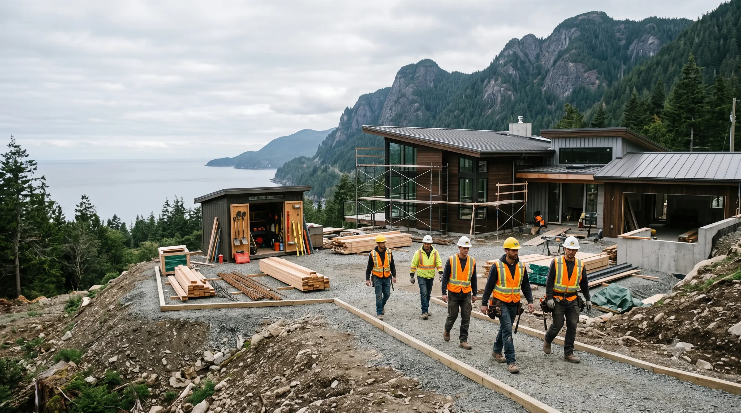 Skyridge Contracting crew on a Squamish job site